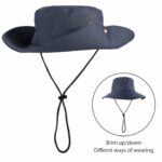 Chapeau De Soleil Pliable à Large Bord Avec Protection UV - Unisexe  Gris – Image 9