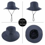 Chapeau De Soleil Pliable à Large Bord Avec Protection UV - Unisexe  Gris – Image 10