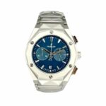 Montre Hublot Pour Homme – Bracelet En Acier Inoxydable – Résistance à l'eau - Qualité Premium - Bleu marin