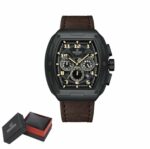 Montre Chronographe Naviforce NF8053 Pour Homme - Cuir Véritable - Tendance - Multifonction - Résistante à L’eau - Marron – Image 11