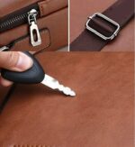 Sacs en Cuir Pour Hommes - Luxueux et à La Mode - Multi-Poches - Noir – Image 16