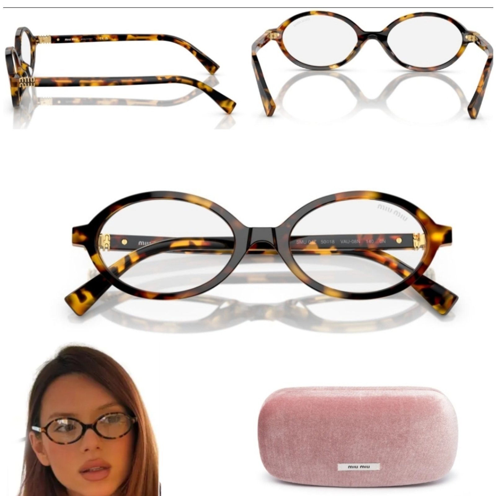 1000178939.jpg Lunettes De Soleil Transparentes Miu Miu Honey Havana - Authentiques – Image 1
