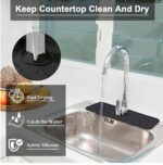 Tapis Égouttoir en Silicone pour Évier et Robinet - Anti-éclaboussures et Organisateur - Gris – Image 10