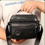 Sac à Bandoulière Pour Homme - Cuir - Qualité Supérieure - Portable - Léger Et Résistant – Image 7