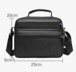 Sac à Bandoulière Pour Homme - Cuir - Qualité Supérieure - Portable - Léger Et Résistant – Image 14