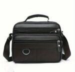Sac à Bandoulière Pour Homme - Cuir - Qualité Supérieure - Portable - Léger Et Résistant – Image 9
