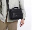 Sac à Bandoulière Pour Homme - Cuir - Qualité Supérieure - Portable - Léger Et Résistant – Image 4