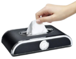 Boîte à Mouchoirs Voiture en Cuir PU Avec Montre – Support Accoudoir Élégant – Image 4