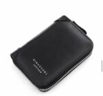 Portefeuille Homme en Cuir Synthétique Avec Fermeture Éclair - Compartiment Pour Billets et Cartes - 11 Emplacements - Haute Qualité - Noir – Image 5