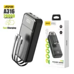 Batterie Externe À Charge Rapide Aspor A317 - 20 000 MAh - 22,5 W - Pour Téléphones Portables