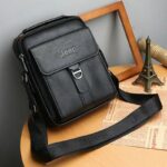 Sac en Cuir Pour Hommes - Luxueux et à La Mode - Multi-Poches - Noir – Image 3