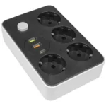 Multiprises MT-PF15 - 4 Ports - 2500 W CA - Interrupteur Marche/Arrêt - 2 Chargeurs USB - 1 Chargeur USB-C PD - 18 W - 2 Mètres – Image 4