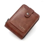 Portefeuille Avec Porte carte en Cuir Pour Homme - Qualité Supérieure - Design Élégant à Deux Volets - Avec Porte-Monnaie Intérieur - Porte-Cartes - Fermeture Éclair – Image 6