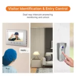 Système D'interphone Vidéo Et Wi-Fi Intelligent - Équipé D'un Écran De 7 Pouces Et D'une Caméra Vidéo De 2 Mégapixels – Image 7