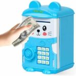 Tirelire Pour Enfants - Sécurisée - En Forme De Licorne Avec Cadenas - Bleu