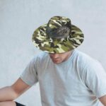 Chapeau De Soleil Camouflage En Coton Pour La Pêche Et La Chasse En Plein Air Avec Un Cordon De Serrage - Unisexe - imperméable – Image 3