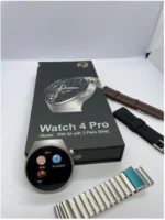 Montre Connectée AMOLED RW-32 4 Pro - Circulaire - Haute Définition - Courbée Avec Triple Bracelet et Chargeur Sans Fil - Noir – Image 11