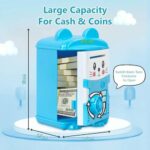 Tirelire Pour Enfants - Sécurisée - En Forme De Licorne Avec Cadenas - Bleu – Image 6