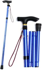 Canne Pliante - Réglable - Portable- Boucle - Dragonne Sac De Rangement - 5 Compartiments – Image 3