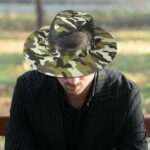Chapeau De Soleil Camouflage En Coton Pour La Pêche Et La Chasse En Plein Air Avec Un Cordon De Serrage - Unisexe - imperméable – Image 4