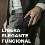 Portefeuille 2 en 1 Intelligent En Cuir Pour Cartes De Crédit – Billets De Banque – Métal Fin Pour Homme – Pliable – Noir – Image 7