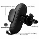 Chargeur De Voiture Sans Fil 2 En 1 - Tous Smartphones - Charge Rapide Intelligente - Infrarouge - Capteur - Support Téléphone - Noir – Image 4