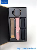 Montre Connectée Hainuteco SQ17 Pour Femme - Écran AMOLED - 3 Paires De Bracelets - Chargeur Sans Fil - Résistante à L'eau – Image 4