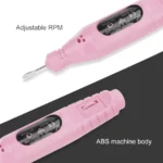 Ponceuse Électrique 6 en 1 - Stylo Pour Manucure Pédicure - Rose – Image 4
