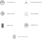 Aspirateur Robot Silencieux 3 en 1 -  Nettoyer Les Cheveux - Le Marbre - Les Carreaux De Céramique et Les Sols Durs - Noir – Image 11