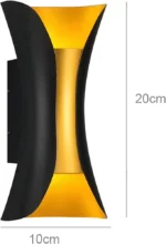 Applique Murale Extérieure - Double LED - Aluminium - 10 W - Résistante ÀL'eau - Blanc Chaud - 3000 K – Image 11