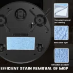 Aspirateur Robot Silencieux 3 en 1 -  Nettoyer Les Cheveux - Le Marbre - Les Carreaux De Céramique et Les Sols Durs - Noir – Image 8