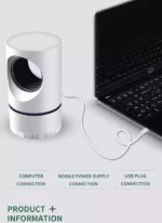 Lampe Anti-Moustiques - Silencieuse - Sans Rayonnement - Alimentation USB - Ventilateur Aspirant - UV – Image 8