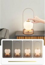 Lampe de table LED sans fil - Portable - 7 W - Doré - Rechargeable - Lumineuse