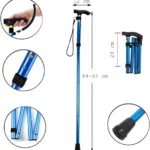 Canne Pliante - Réglable - Portable- Boucle - Dragonne Sac De Rangement - 5 Compartiments