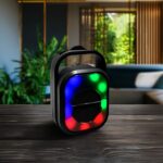 Baffle Bluetooth Portable ABS-1308 – LED RGB, Microphone Inclus – Image 2