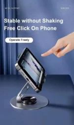 Support de Téléphone en Métal Réglable - Aspor A702 - Pliable – Image 8