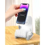 Haut-parleur Multifonctionnelle - Chargeur Sans Fil - Réveil - Bluetooth - Capteur - Support de Téléphone – Image 7