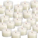 Bougies Chauffe-plat - Lot de 16 Bougies Non Parfumées Pour La Maison - Le jardin et l'extérieur - Blanc – Image 7