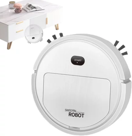 Aspirateur Robot Silencieux 3 en 1 -  Nettoyer Les Cheveux - Le Marbre - Les Carreaux De Céramique et Les Sols Durs