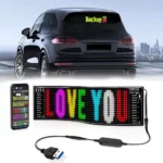 Panneau Matriciel LED USB 5 V - Flexible - Rechargeable - Motifs RVB - Graphismes Graffiti - Animation - Texte - Application Bluetooth - Télécommande