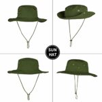 Chapeau De Soleil Pliable à Large Bord Avec Protection UV - Unisexe - Vert – Image 4