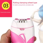Appareil D'épilation Avec Accessoires - Équipé D'une Tondeuse Électrique - Peau Lisse - Corps Entier - Pour Femmes – Image 9