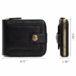 Portefeuille Classique en Cuir PU - Haute Qualité – Moraillon Court et Fermeture Éclair - Multi-Poches Noir – Image 6