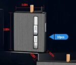 Étui à Cigarettes en Métal Pour 10 Cigarettes - Automatique Incassable - Avec 2 Briquets - Rechargeables - Résistant à L’eau – Image 5
