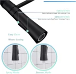 Robinet de cuisine - Douchette Extractible - Plaque De Fixation Pour Tuyau - Évier Extractible 1 ou 3 Trous - 2 Types D'acier Inoxydable Multifonctionnel – Image 8