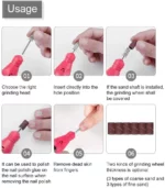 Ponceuse Électrique 6 en 1 - Stylo Pour Manucure Pédicure - Rose – Image 7