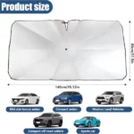 Pare-Soleil Pour Pare-Brise De Voiture – Pliable à 360 Degrés – Compatible Avec La Plupart Des Voitures - Avec Étui – Image 12
