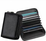 Porte-cartes De Crédit Zippé en Cuir - Protection RFID - 9 Emplacements Pour Cartes et 2 Emplacements Pour Billets – Image 10