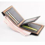 Portefeuille Avec Porte Cartes En Cuir Pour Homme – Design Élégant à Deux Volets – Avec Porte-Monnaie Intérieur – Porte-Cartes – Fermeture Éclair – Qualité Supérieure – Image 4