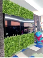 Lot de 5 Gazons Artificiel - Aspect Naturel et Réaliste - Clôture D'intimité Pour Protéger L'intimité De La Maison - Du Balcon et Du Jardin - 50 cm x 50 cm – Image 7